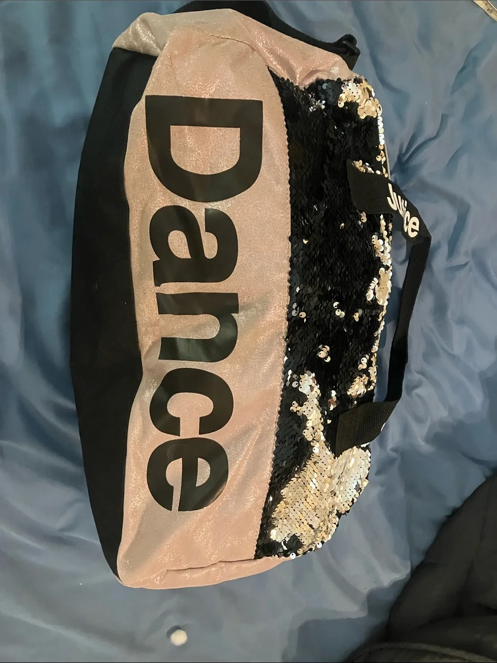 Justice Sequin Dance Duffle - Pink & Black